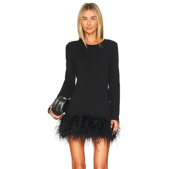 Lamarque Bahira Knit Mini Dress in Black Size Small NWT - Picture 1 of 6